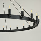 63 Inch Tubular Candle Round Chandelier - Camino