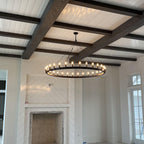 63 Inch Tubular Candle Round Chandelier - Camino