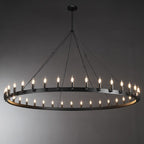 72 Inch Bent Tip Candle Round Chandelier - Camino