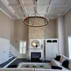 72 Inch Bent Tip Candle Round Chandelier - Camino