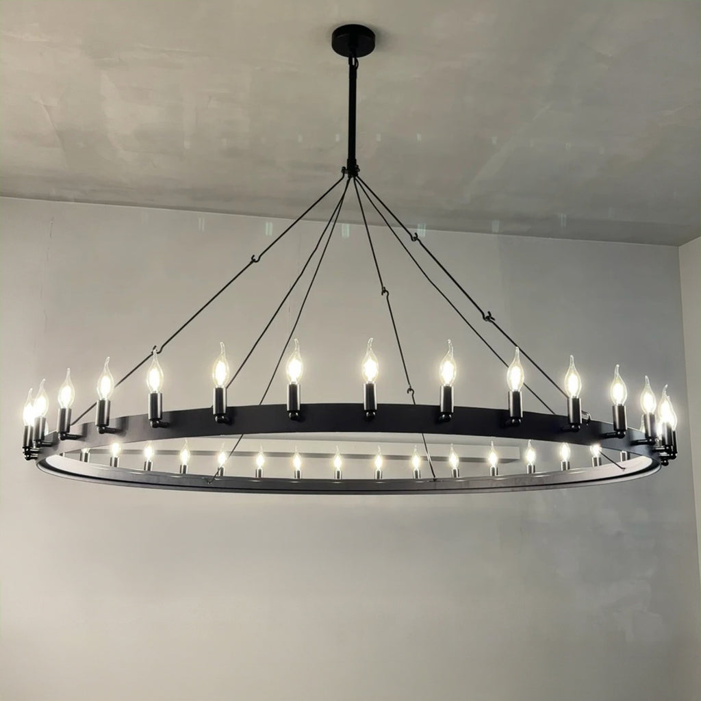 72 Inch Wagon Wheel Chandelier - Camino