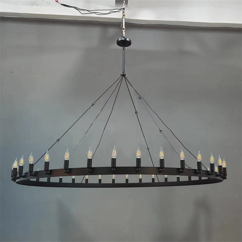 72 Inch Wagon Wheel Chandelier - Camino