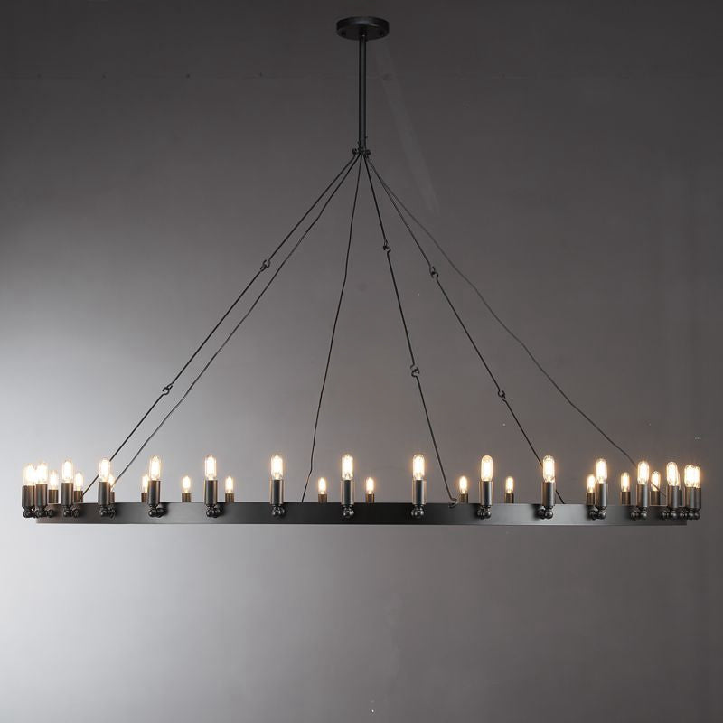 72 Inch Tubular Candle Round Chandelier - Camino