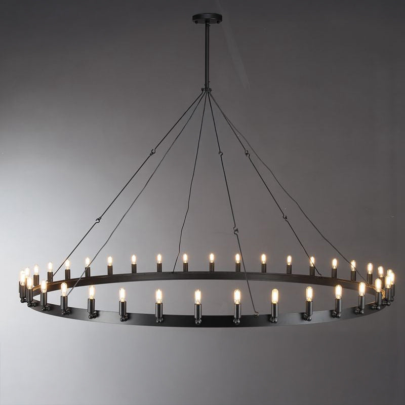 72 Inch Tubular Candle Round Chandelier - Camino