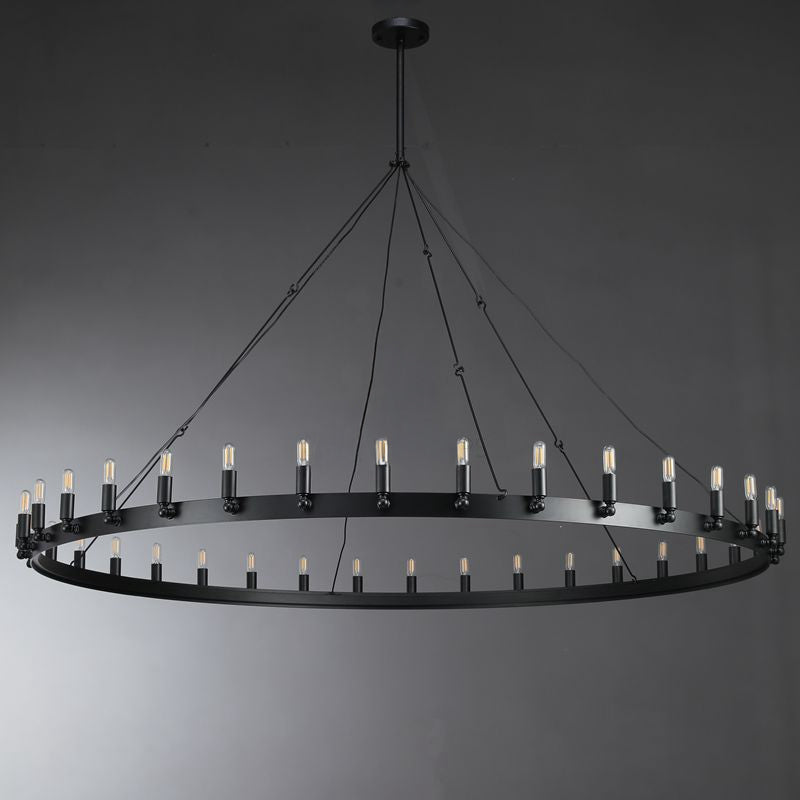 72 Inch Tubular Candle Round Chandelier - Camino