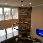 72 Inch Tubular Candle Round Chandelier - Camino