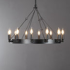 26 Inch Bent Tip Candle Round Chandelier - Camino