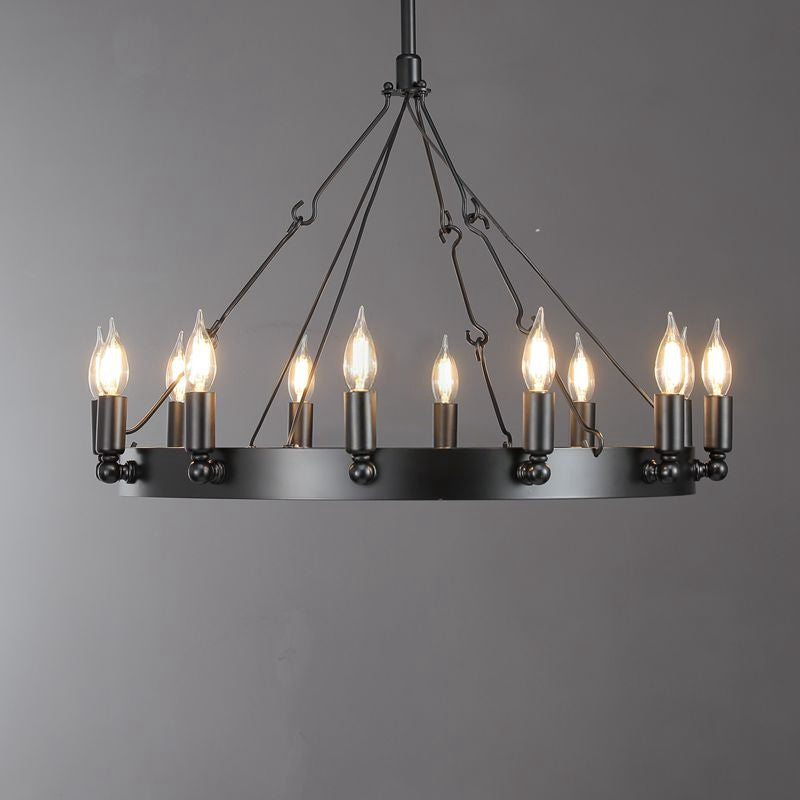 26 Inch Bent Tip Candle Round Chandelier - Camino