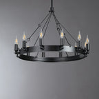 26 Inch Bent Tip Candle Round Chandelier - Camino