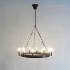 26 Inch Bent Tip Candle Round Chandelier - Camino