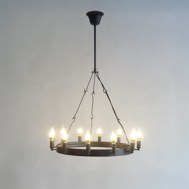 26 Inch Bent Tip Candle Round Chandelier - Camino