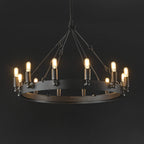 26 Inch Tubular Candle Round Chandelier - Camino