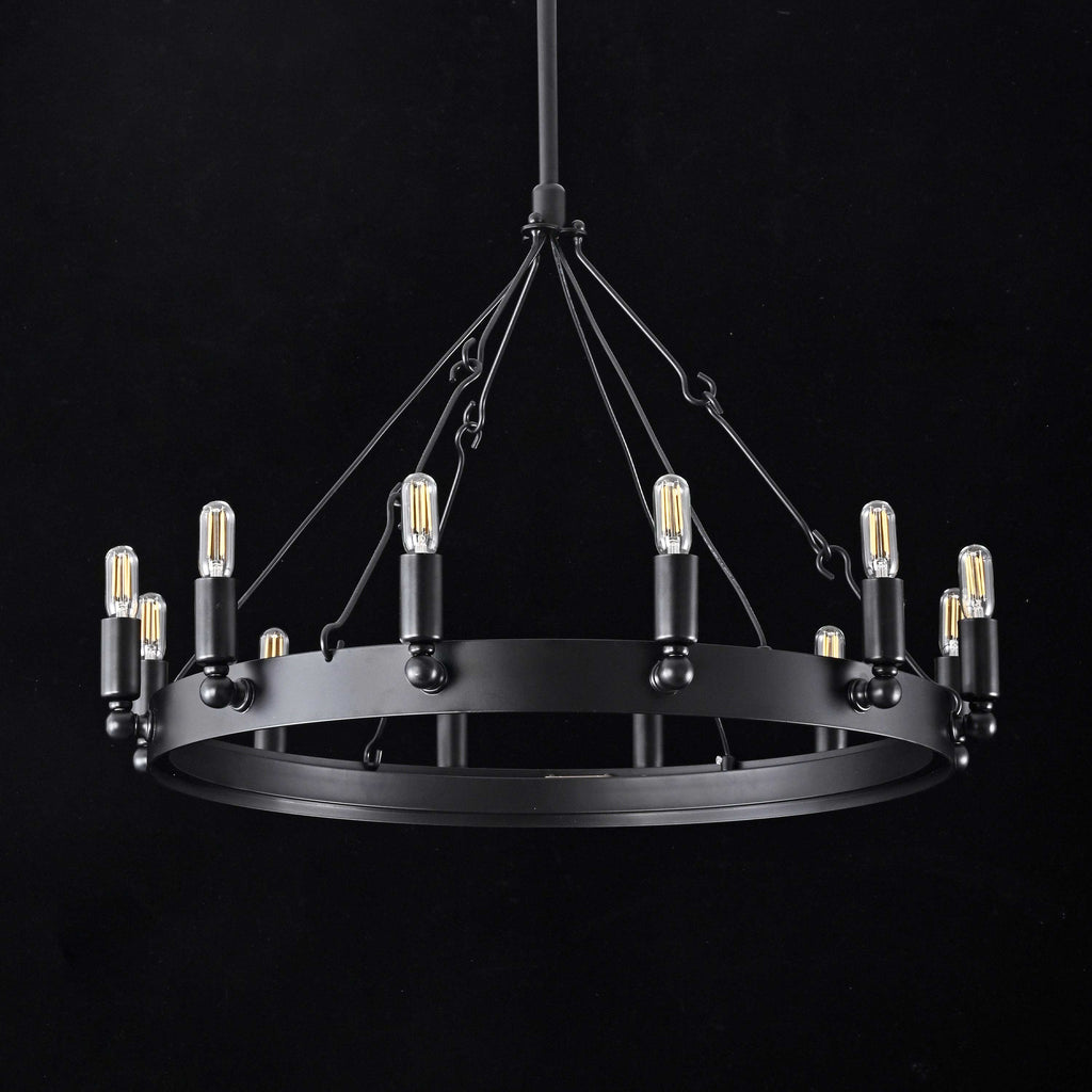 26 Inch Tubular Candle Round Chandelier - Camino