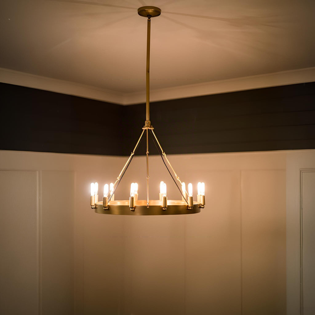 26 Inch Tubular Candle Round Chandelier - Camino