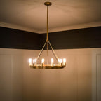 26 Inch Tubular Candle Round Chandelier - Camino