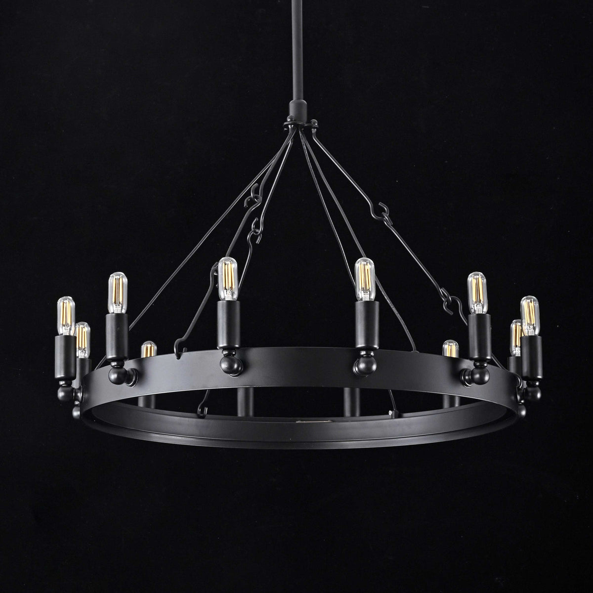 26 Inch Wagon Wheel Chandelier - Camino