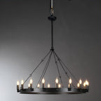 38 Inch Bent Tip Candle Round Chandelier - Camino