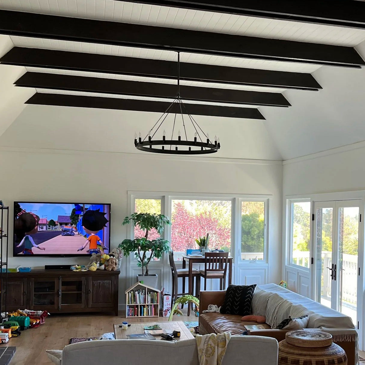 38 Inch Bent Tip Candle Round Chandelier - Camino