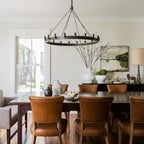 38 Inch Bent Tip Candle Round Chandelier - Camino