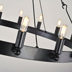 38 Inch Tubular Candle Round Chandelier - Camino