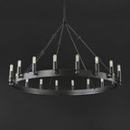 38 Inch Tubular Candle Round Chandelier - Camino