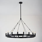38 Inch Tubular Candle Round Chandelier - Camino