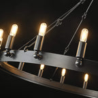 38 Inch Tubular Candle Round Chandelier - Camino