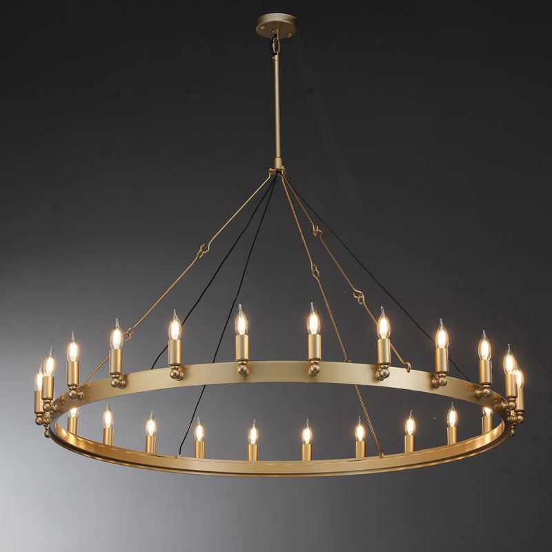 50 Inch Tubular Bent Tip Round Chandelier - Camino