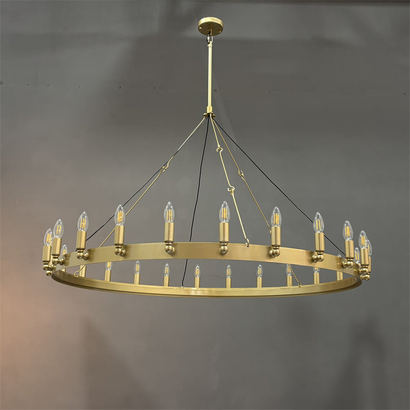 50 Inch Tubular Bent Tip Round Chandelier - Camino