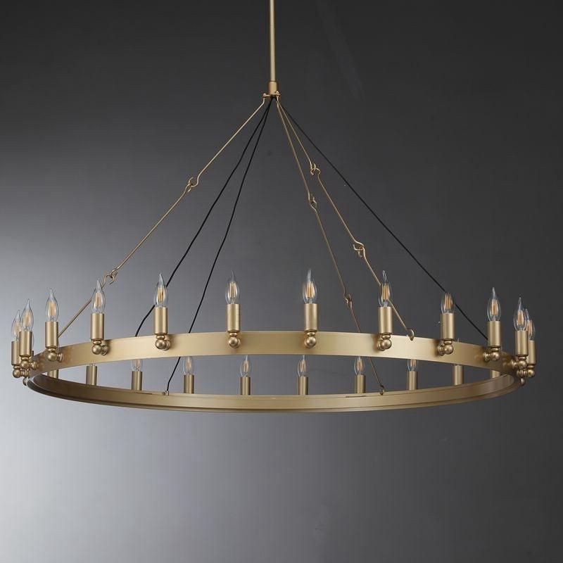 50 Inch Bent Tip Candle Round Chandelier - Camino
