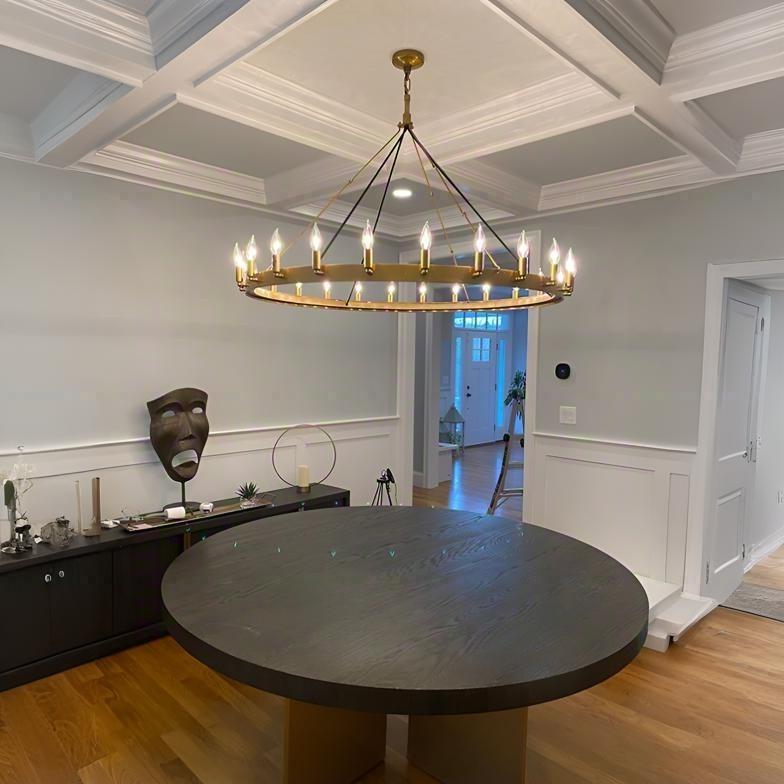 50 Inch Bent Tip Candle Round Chandelier - Camino