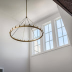 50 Inch Bent Tip Candle Round Chandelier - Camino