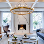 50 Inch Bent Tip Candle Round Chandelier - Camino