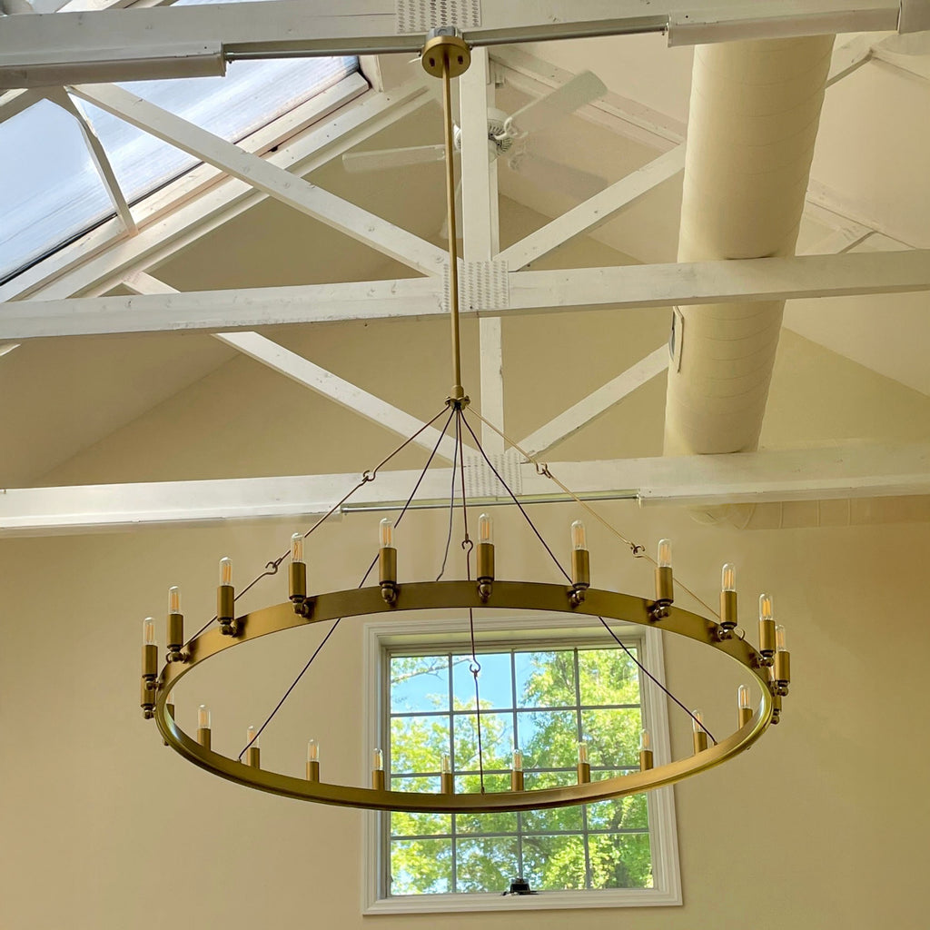 50 Inch Tubular Candle Round Chandelier - Camino