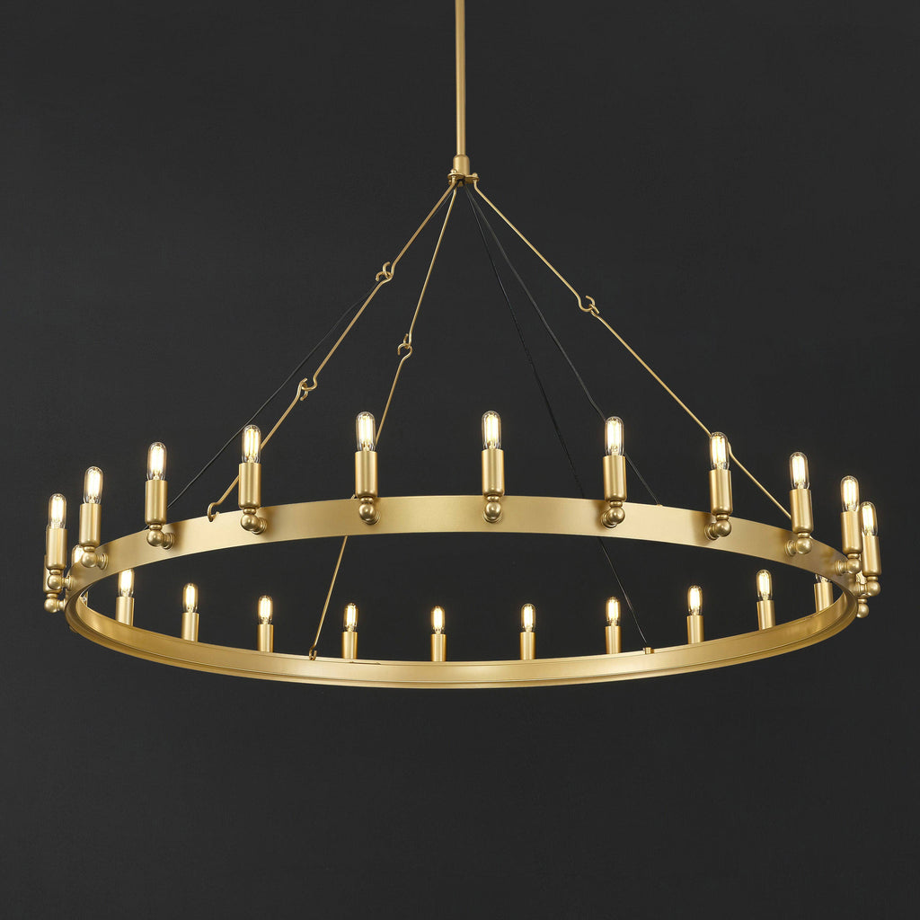 50 Inch Tubular Candle Round Chandelier - Camino