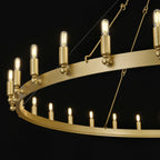 50 Inch Tubular Candle Round Chandelier - Camino