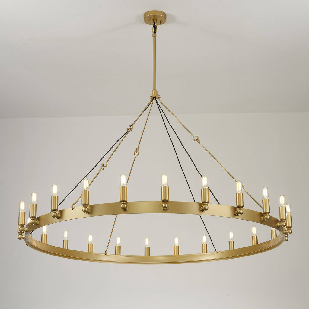 50 Inch Tubular Candle Round Chandelier - Camino