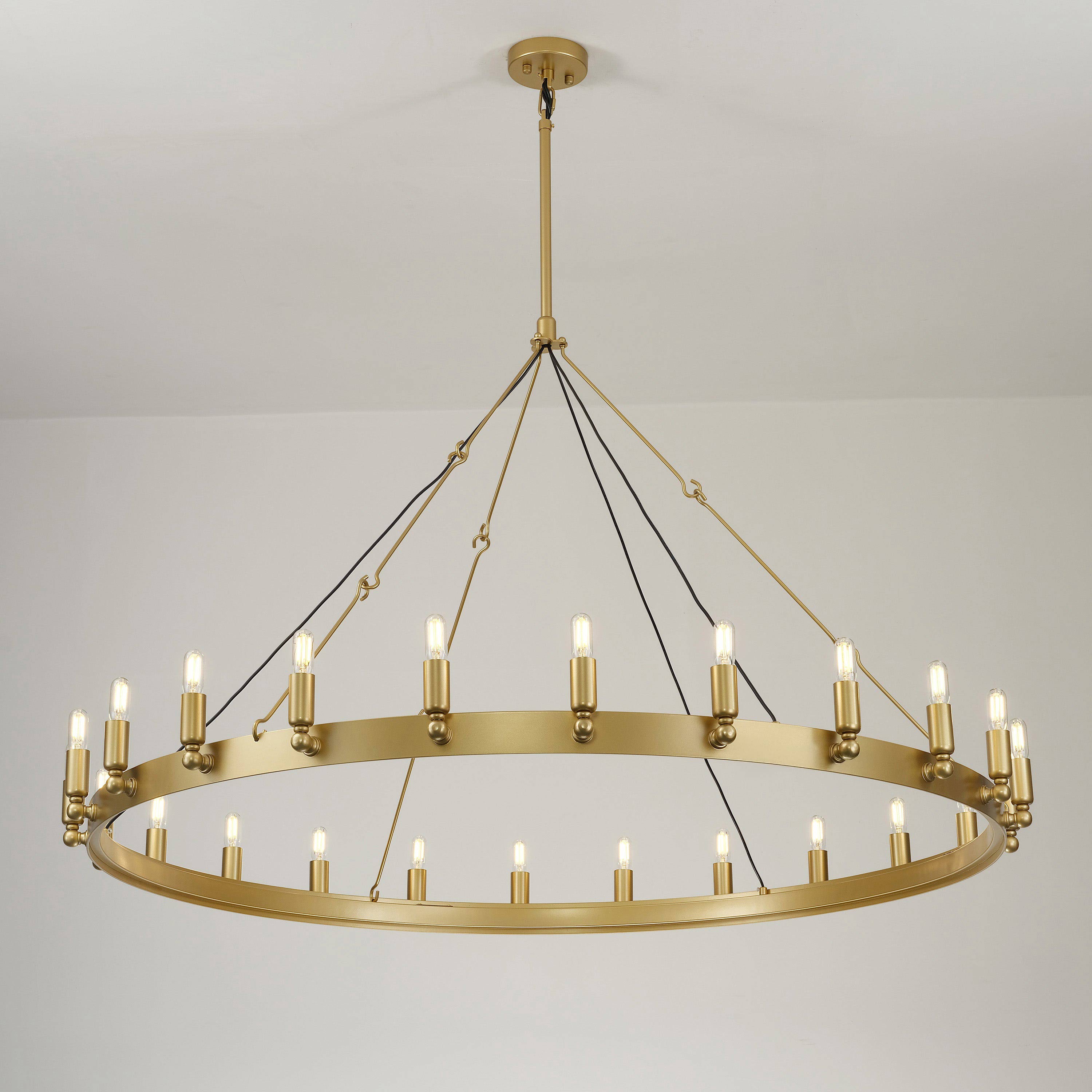 50 Inch Tubular Candle Round Chandelier - Camino