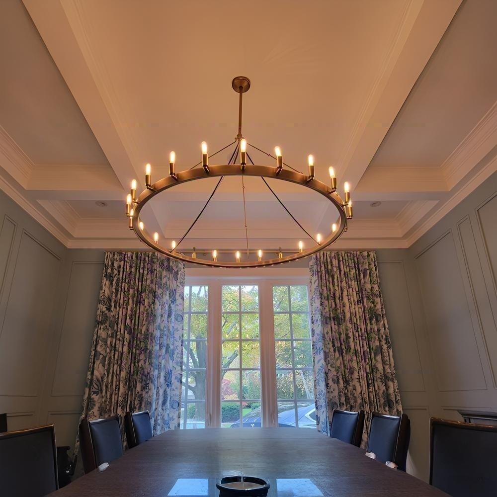 50 Inch Tubular Candle Round Chandelier - Camino