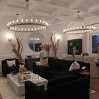 63 Inch Tubular Candle Round Chandelier - Camino