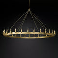 63 Inch Bent Tip Candle Round Chandelier - Camino