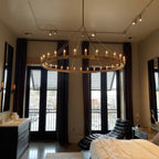 63 Inch Bent Tip Candle Round Chandelier - Camino