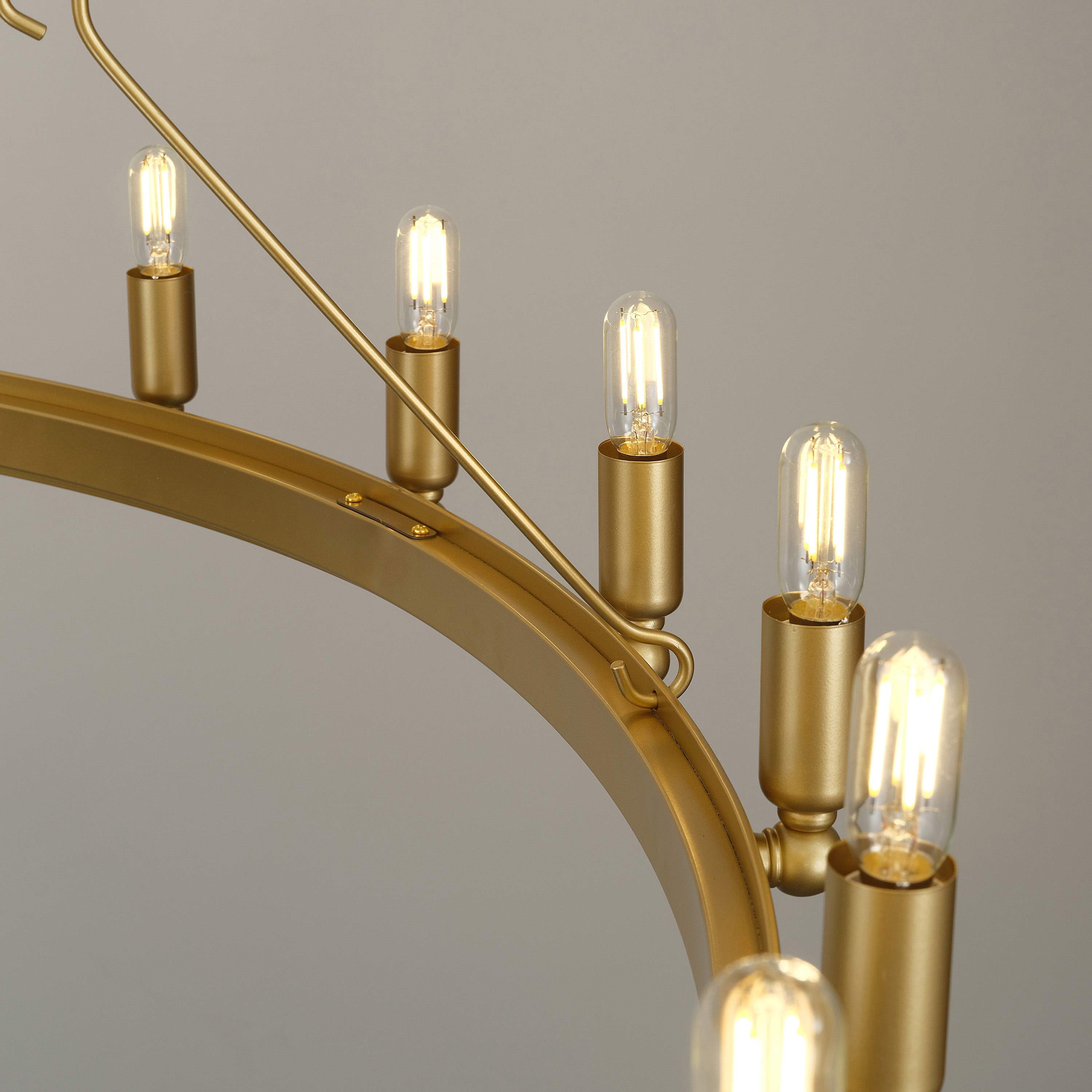 63 Inch Tubular Candle Round Chandelier - Camino