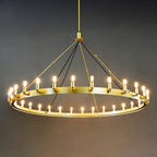 63 Inch Tubular Candle Round Chandelier - Camino