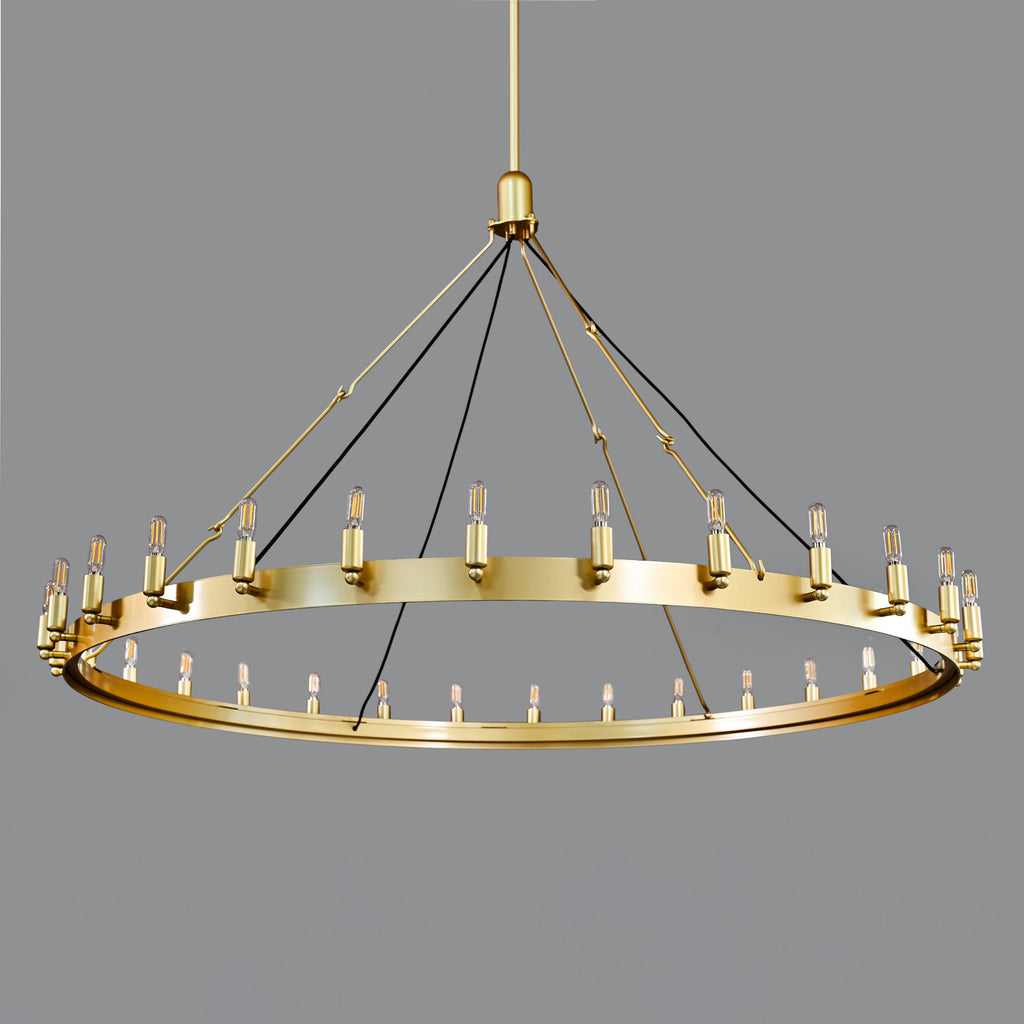 63 Inch Tubular Candle Round Chandelier - Camino