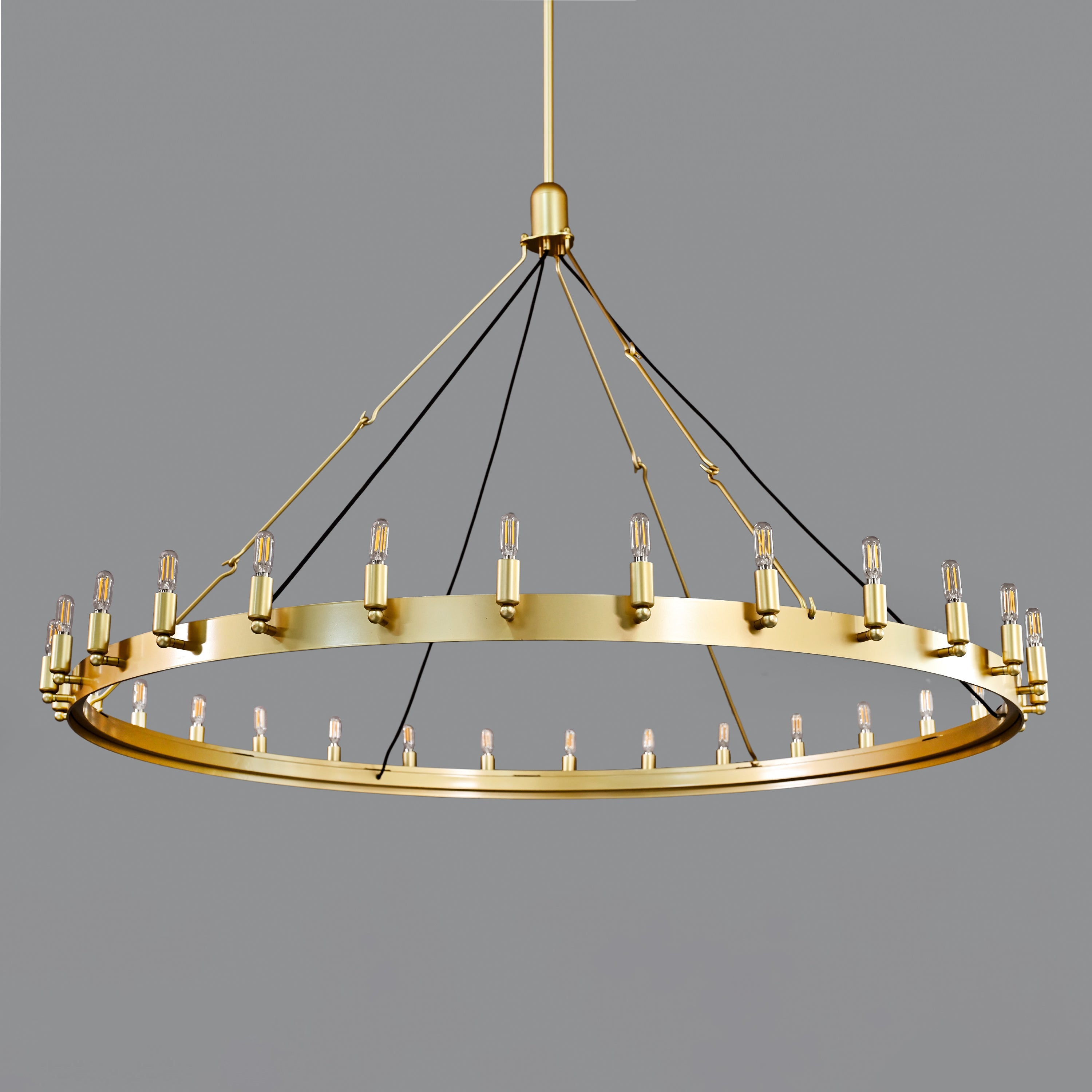 63 Inch Tubular Candle Round Chandelier - Camino