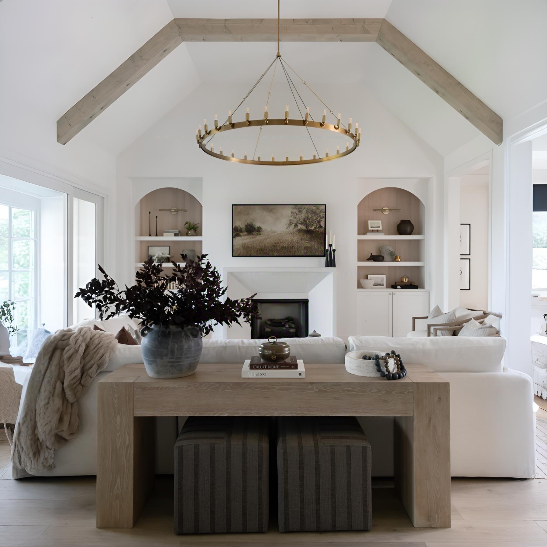 63 Inch Tubular Candle Round Chandelier - Camino