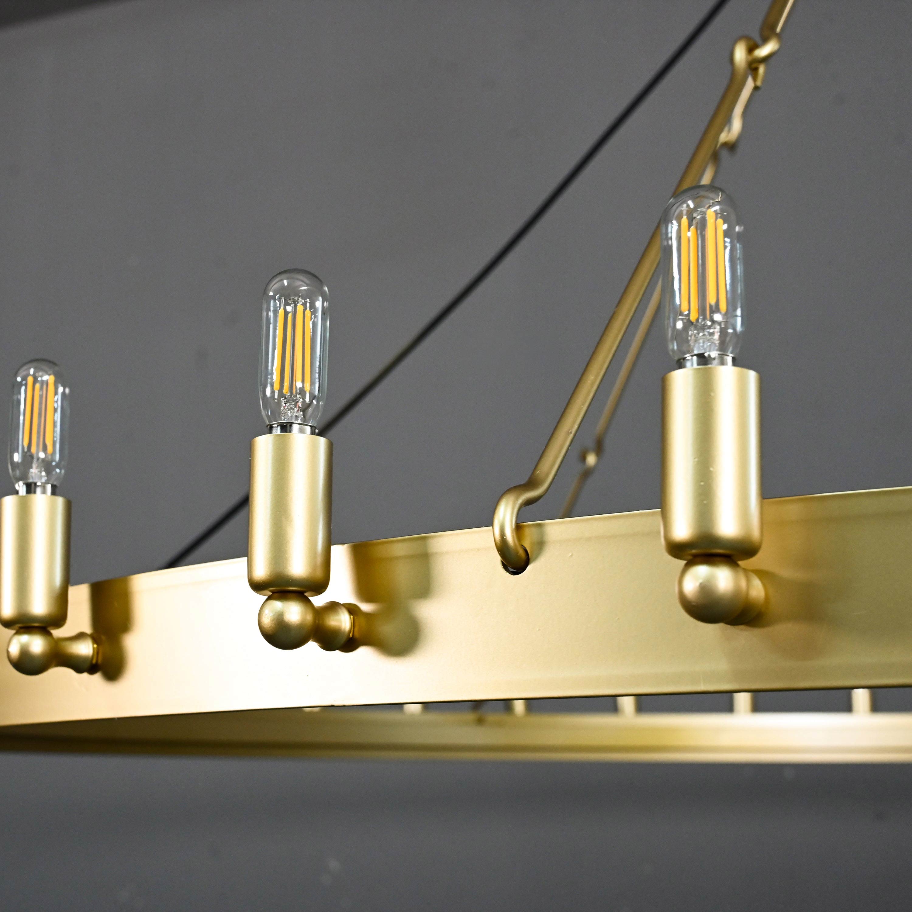 72 Inch Tubular Candle Round Chandelier - Camino