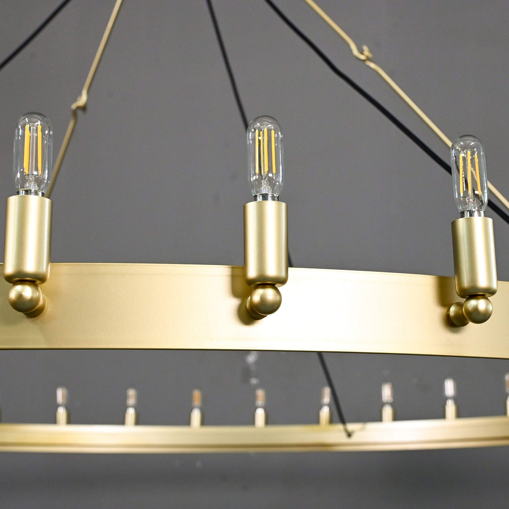 72 Inch Tubular Candle Round Chandelier - Camino