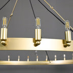 72 Inch Tubular Candle Round Chandelier - Camino